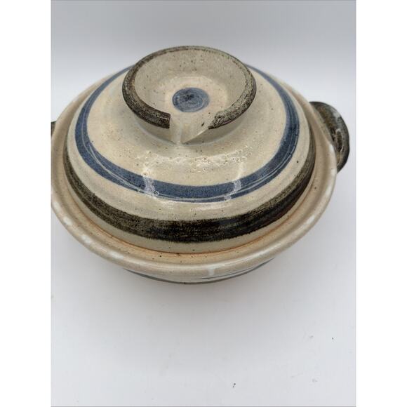 Otagiri "Horizon" 2.5 Quart Covered Casserole MCM Beige Brown Blue - Picture 2 of 11